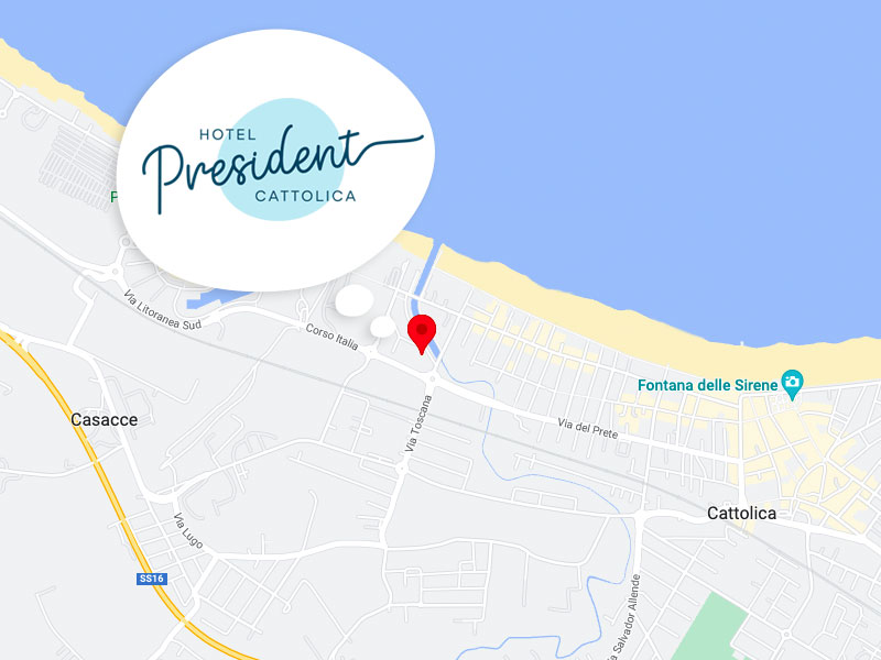 Dove si trova l'Hotel President a Cattolica